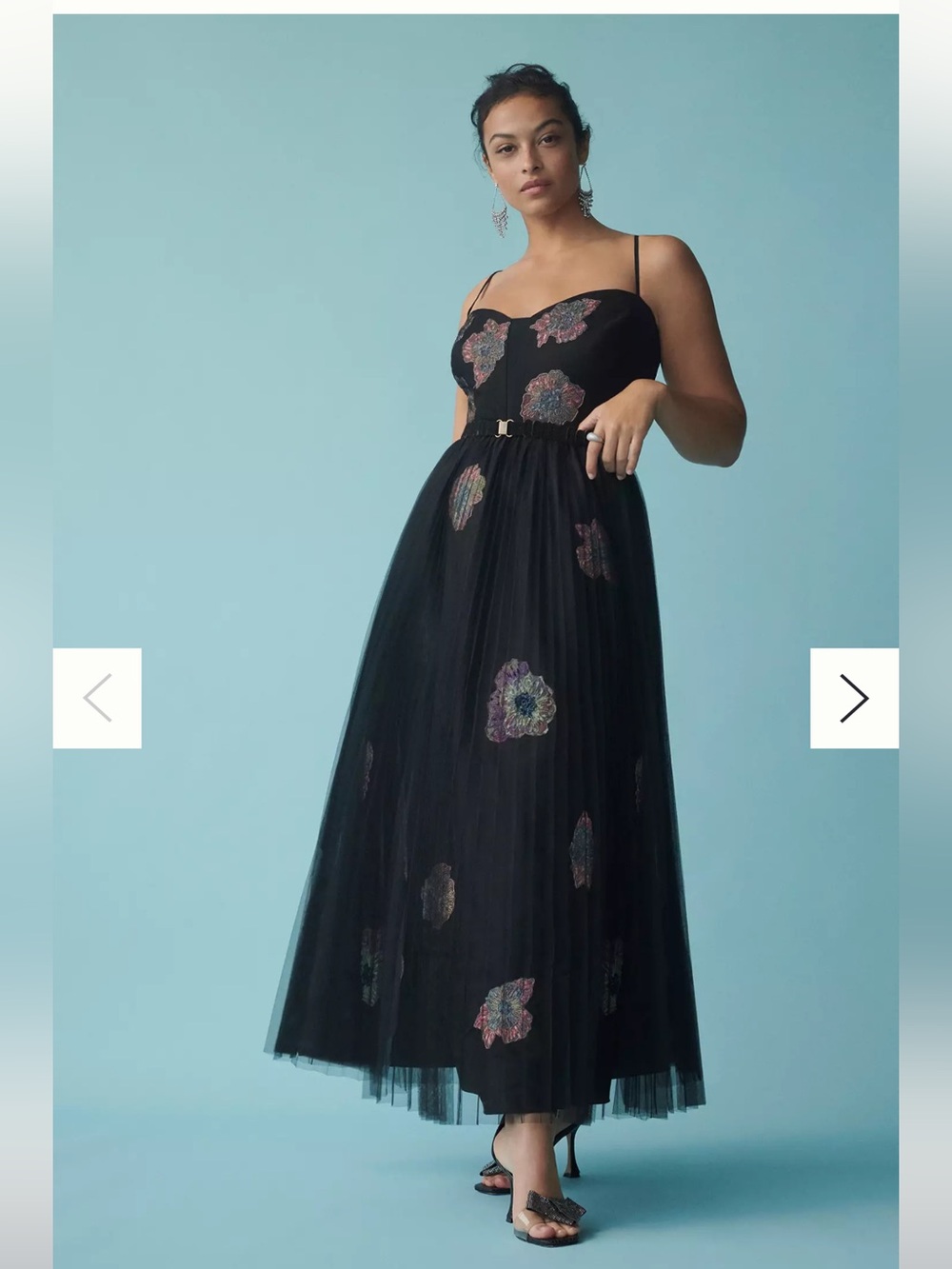 Geisha Designs Floral Tulle Corset Dress - Picture 2 of 12